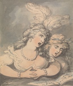 The Opera Singers by Thomas Rowlandson